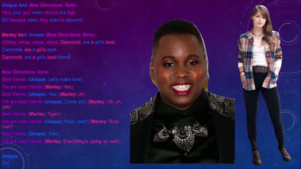 Diamonds Are A Girl's Best Friend/Material Girl Glee Lyrics YouTube