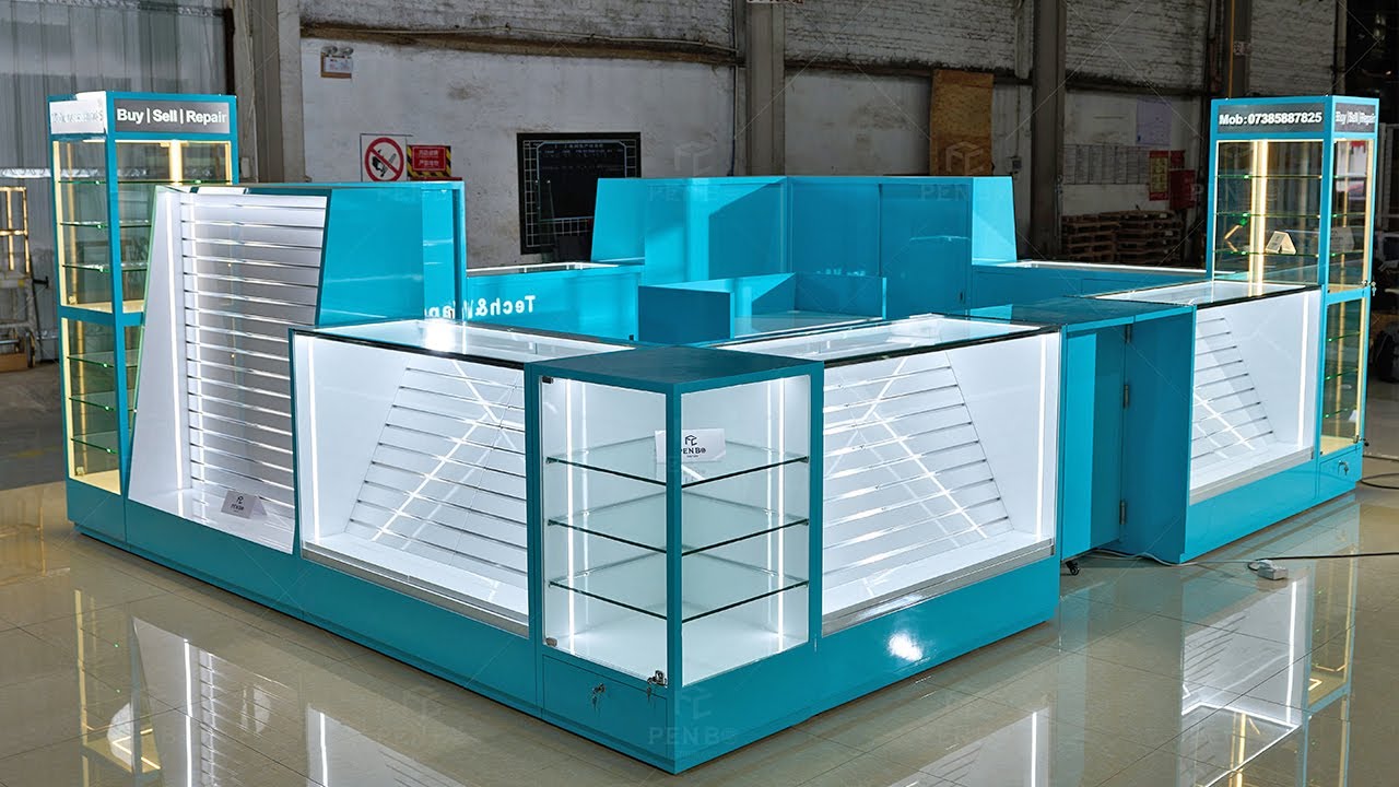 Mobile phone accessories kiosk for sale  | mobile accessories kiosk design | Penbo Display