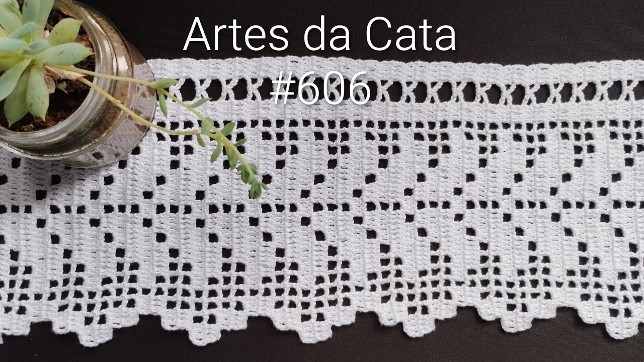 Bico em crochê #606 #bicodecroche #barradodecroche #artesdacata #crochedacata #tutorial #diy