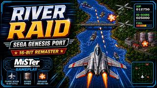 River Raid Sega Genesis Port - 16-Bit Remaster Gameplay on MiSTer FPGA