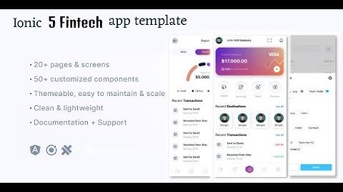 ionic 5 finetech app template