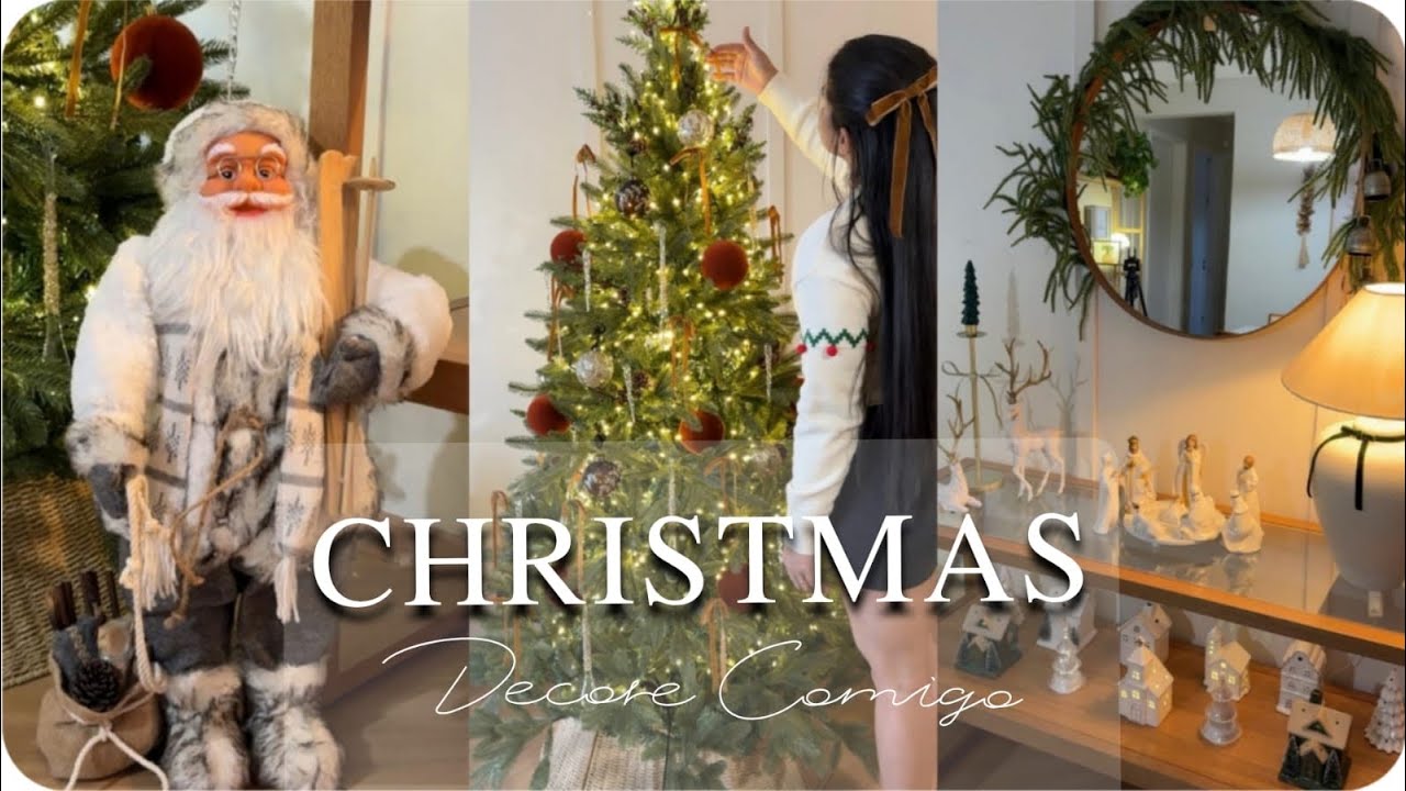 ✅DECORAÇÃO DE NATAL 2025 COMIGO - CLEAN E ELEGANTE | DECORANDO A ÁRVORE MAIS LINDA 😻 