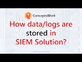 Siem solution  how data is stored in siem solutions