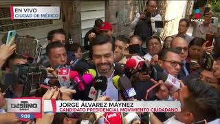 Primeras declaraciones de Jorge Álvarez Máynez tras emitir su voto