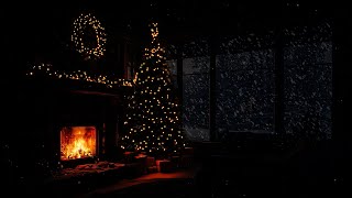 Ambiance de Noël dans une vieille bibliothèque | Cheminée chaleureuse et sons du vent d'hiver 🎄😴 P screenshot 5