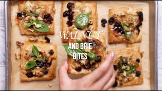 Walnut and Brie Puff Pastry Bites