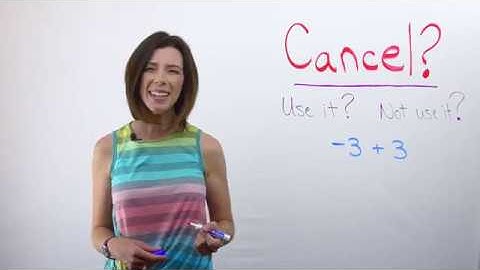 Should we use the word "cancel" in mathematics??