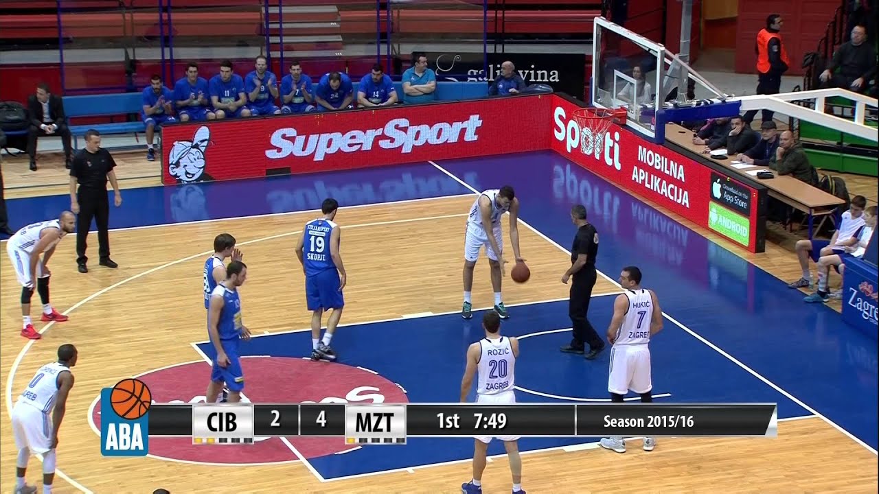 ABA Liga 2015/16, Round 20 match: Cibona - MZT Skopje Aerodrom (16.1.2016)