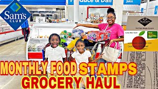 SAM’S CLUB MASSIVE FOOD STAMP SHOPPING GROCERY RESTOCK HAUL 🤑🛍️🛒