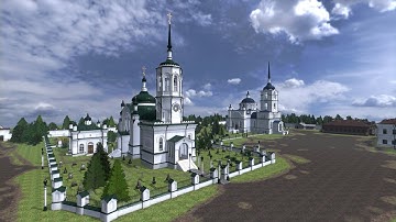 Текстурированная 3D-модель комплекса зданий Иоанно-Предтеченского монастыря г. Томска (1864-1920).