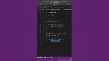 transpose of matrix ||c++ tutorial ||Array #like#share#shorts #shortsvideo #youtubeshorts #cpp