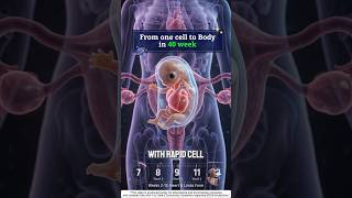 How One Tiny Cell Becomes a Baby in 40 Weeks 🤯 #easyexplains #biology #educationalvideo