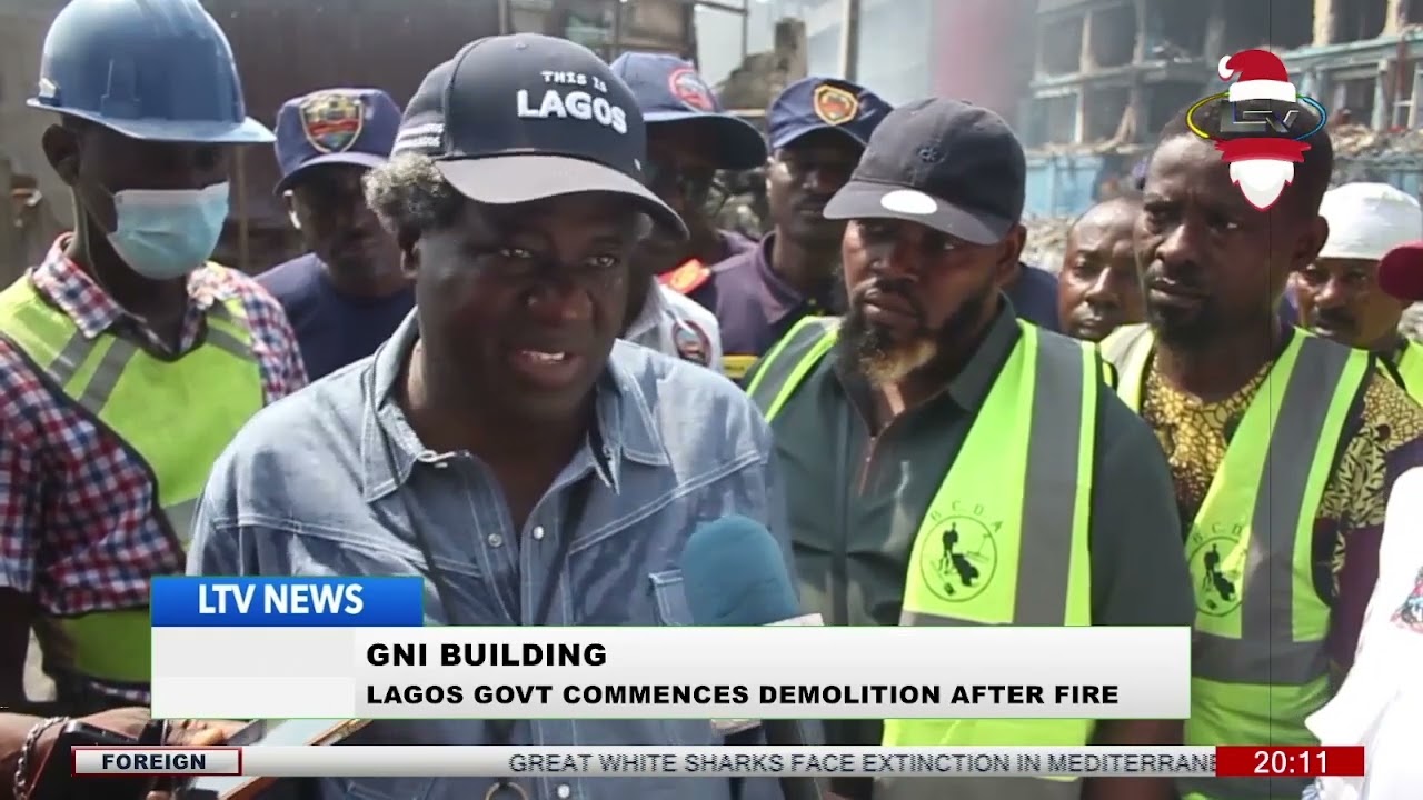 GNI Building: Lagos Govt Commences Demolition After Fire