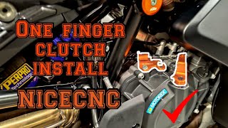 One finger clutch Install | Ktm 790 adventure 2023 | Nicecnc
