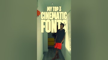 Top 3 Cinematic Fonts For Your Film 🔥 #cinematic