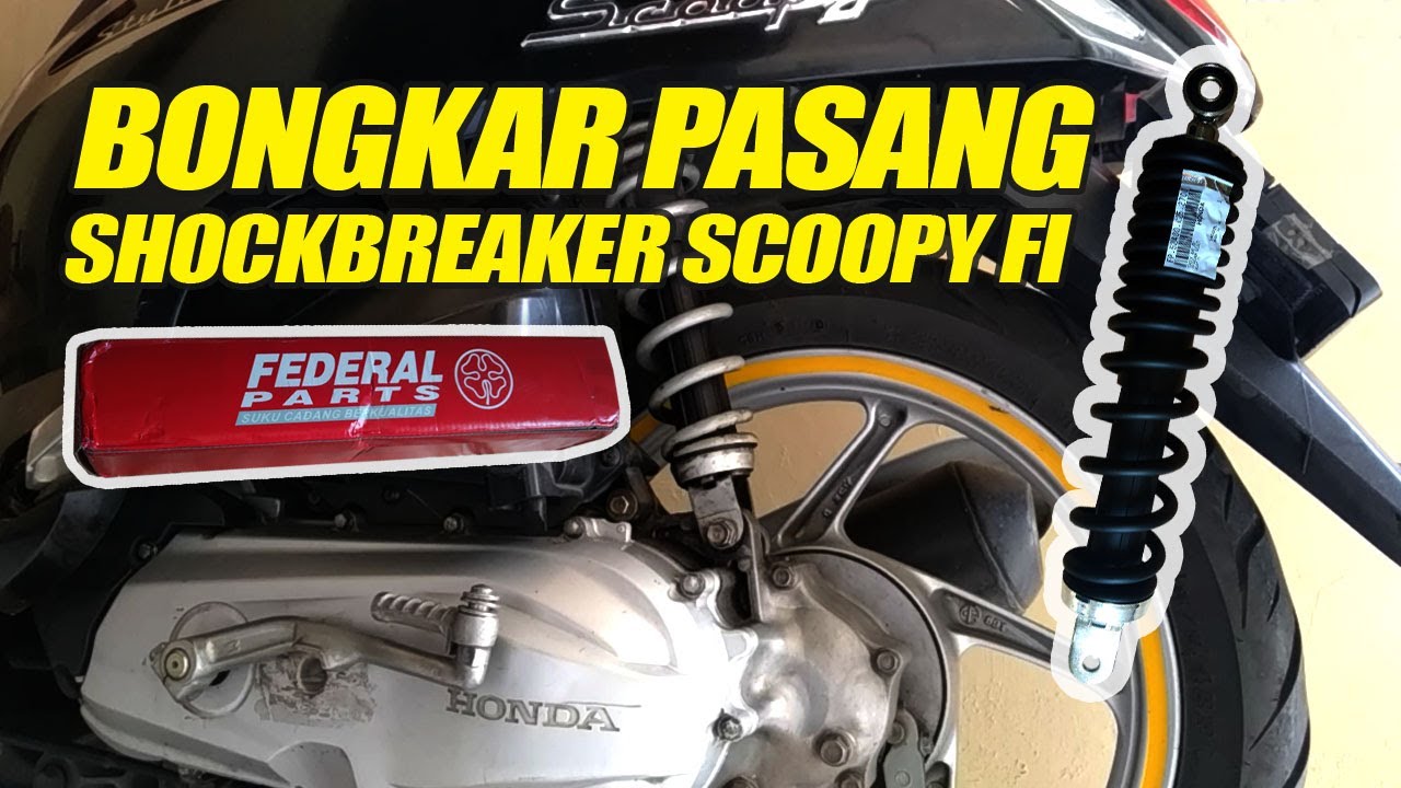  Cara  ganti shock belakang Scoopy  FI  YouTube