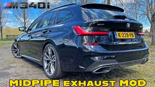 BMW M340i with MIDPIPE is the PERFECT SOUND!  INSTALLATION & SOUND