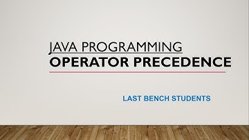 Operator Precedence | JAVA | More usefull content in description👇| @LastBenchStudents3 #videos #java