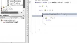 Basic Java 35 pelajaran while loop, true false