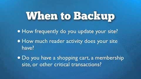 WordPress Backups: Disaster and Recovery Planning