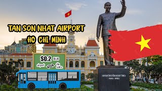 $0.2 Bus from Tan Son Nhat Ho Chi Minh Vietnam Airport to city centre