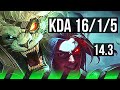 Rengar vs kayn jng  1615 legendary 6 solo kills 1000 games  br grandmaster  143