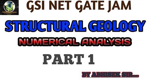 Numericals on structural geology_part-1(Introduction)