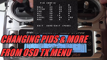 Accessing MW OSD Tx Menu (changing PIDs, rates, settings & more)