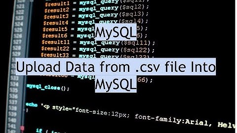 MySQL - How to Import Data From .csv File (No Sound)