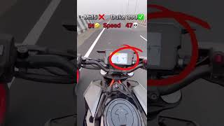 MT15 Speed 51 😂 | Duke 390 Speed 47 💀 #shorts