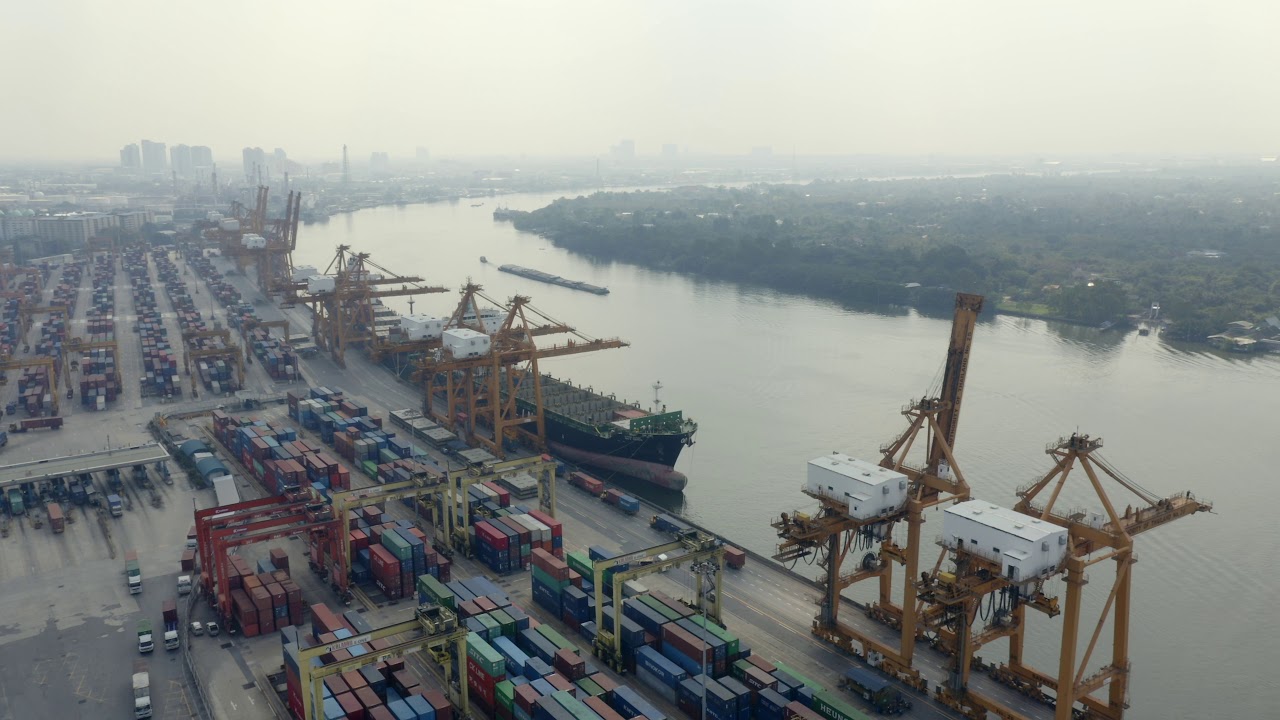 Bangkok Port Drone View