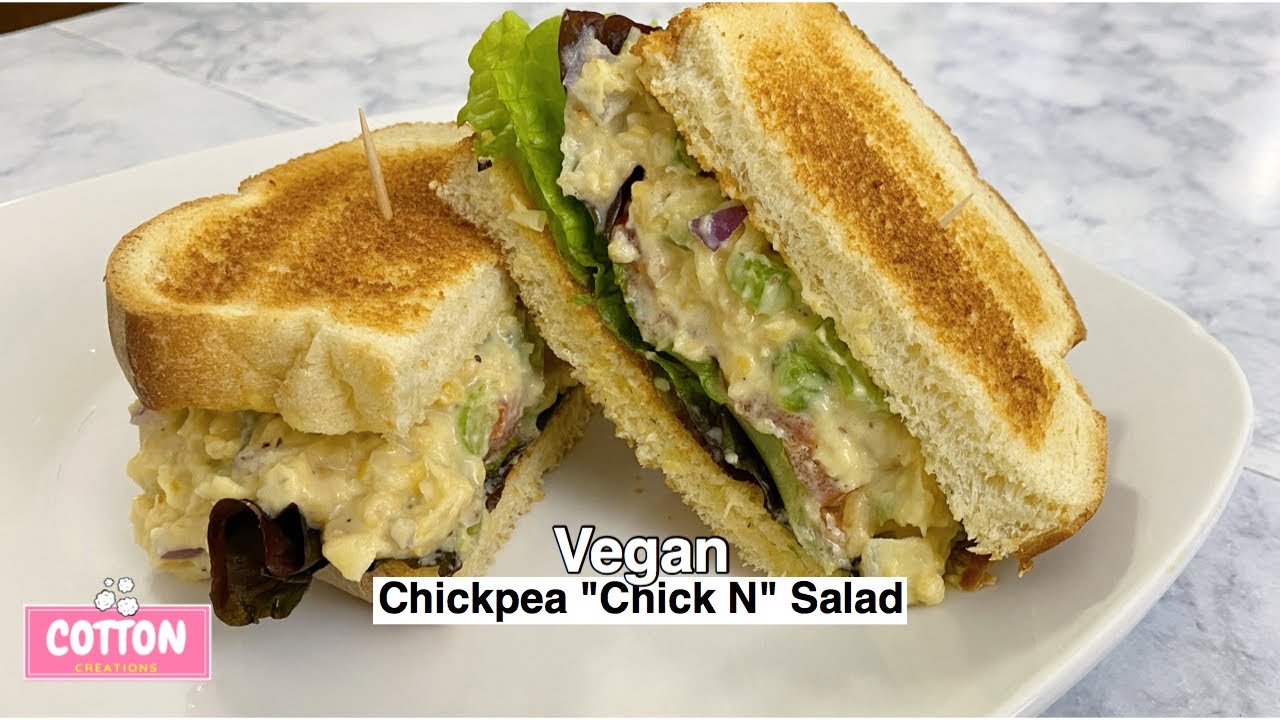 DELICIOUS & SUPER EASY Chickpea Chick N Salad | Plant based chicken salad | Best Foods Mayo