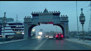 Driving in Ulaanbaatar, capital of Mongolia. Драйв по центру Улан-Батора, Монголия.ウランバートルでドライブ