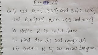 Relation  Ex 2 C / Q no 3  R S Aggarwal Class 11th Math's solutions