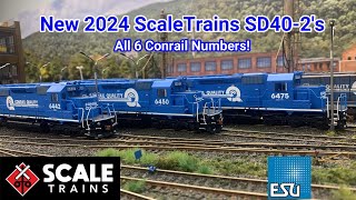 New 2024 Run ScaleTrains  HO Scale SD40 2's  All 6 Conrail Numbers!