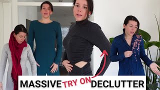 MASSIVE DECLUTTER: Winter Capsule Wardrobe I Minimalism I Closet Decluttering I Try-on