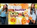 Niki and Gabi's Fall morning routine 2014 | Twin Edition