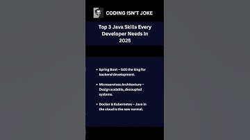 Top 3 Java Skills You MUST Know in 2025! 💻🔥 #shorts  #javadeveloper  #ai #chatgpt #nextgenai