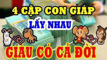 4 Cặp Đôi Con Giáp Cứ Lấy Nhau là Xác Định CẢ ĐỜI GIÀU SANG PHÚ QUÝ, Tiền Tiêu 3 Đời KHÔNG HẾT