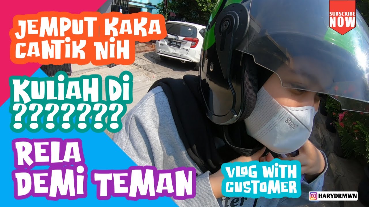 ojek online dapat penumpang cantik (vlog with customer)