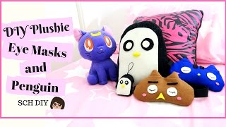 Cute eye mask DIY and Gunter (Adventure time) Penguin plushie screenshot 4
