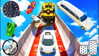هبوط منحدر ضخم منحدر عمودي مستحيل 3D  لعبه سيارات - العاب اندرويد | Best Android Games screenshot 1