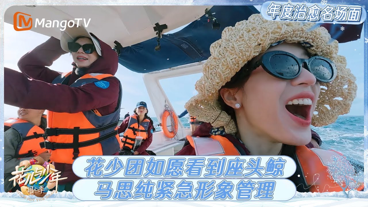 惊喜来得猝不及防！当鲸鱼就在不远处 马思纯紧急形象管理🐳陈数找到了与海浪同频的办法 逐渐享受这场快艇之旅 | 治愈回顾 | 花儿与少年·同心季  Divas Hit the Road | MangoTV