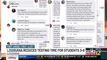 Louisiana reduces testing time for students in 3rd through 8th grade