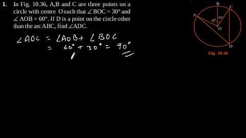 CBSE Class-9 Maths NCERT solution - Circles - Exercise 10.5 - Problem 1