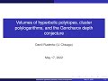 Cagp daniil rudenko volumes of hyperbolic polytopes cluster polylogarithms and the 