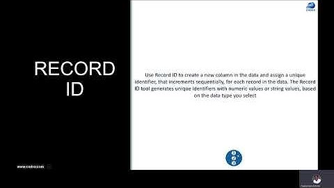 Record ID Tool| Alteryx