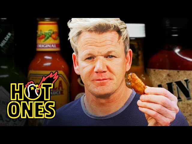 Gordon Ramsay Savagely Critiques Spicy Wings | Hot Ones class=