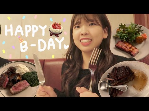 去沃尔夫冈牛排店和吃奶油标签蛋糕的生日VLOG