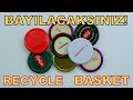 YİNE İLK ve EN İDDİALI DÖNÜŞÜM! (Kavanoz Kapaklarından Sepet) / DIY Basket With Jar Lids / Recycle